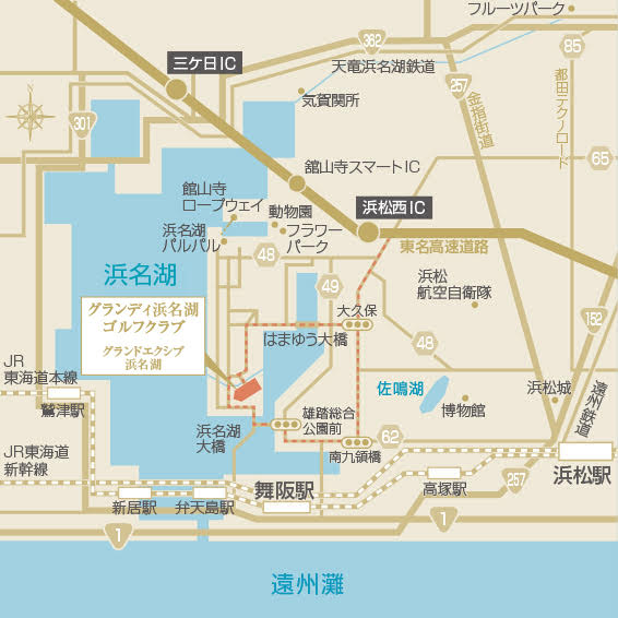 グランディ浜名湖 ゴルフクラブ地図
