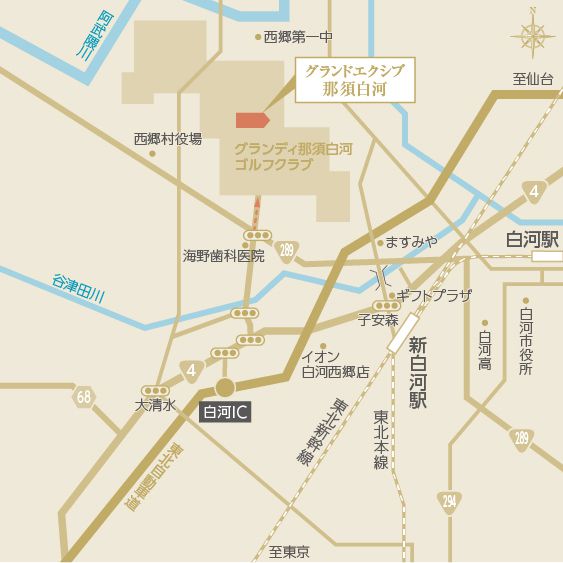グランディ那須白河 ゴルフクラブ地図